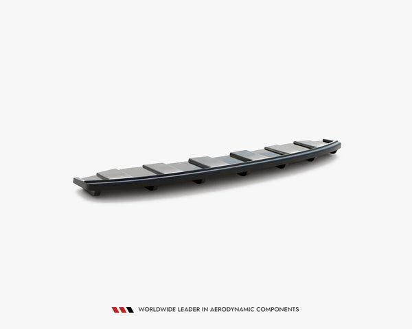 Audi - A6 C7 S Line Avant Exhaust 2X1 (2011-2014): Maxton Central Rear Splitter (Vertical Bars)