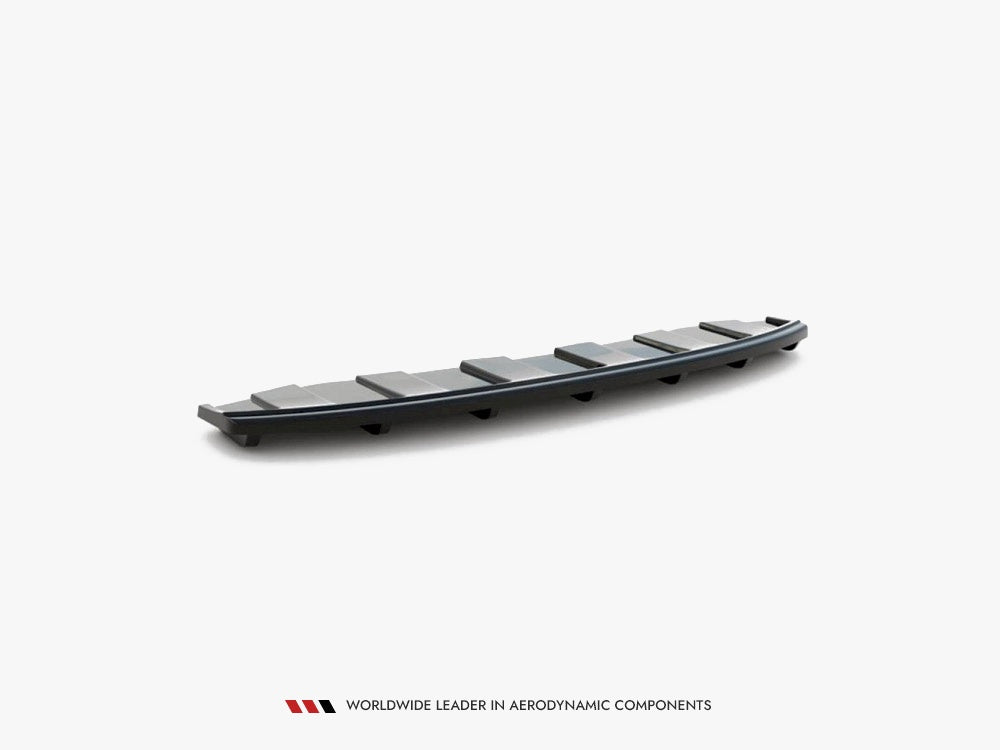 Audi - A6 C7 S Line Avant Exhaust 2X1 (2011-2014): Maxton Central Rear Splitter (Vertical Bars)