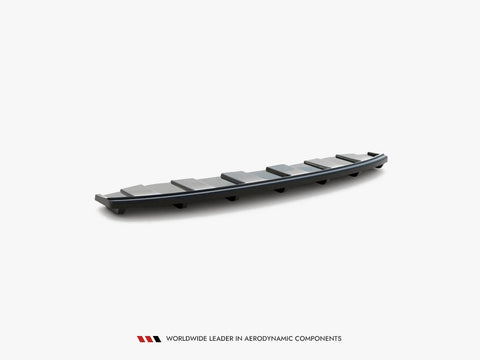 Audi - A6 C7 S Line Avant Exhaust 2X1 (2011-2014): Maxton Central Rear Splitter (Vertical Bars)