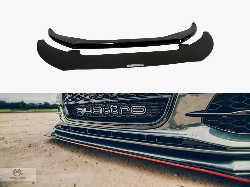 Audi - S6 / A6 C7 S Line (2 Splitters = 1 SET) (2011-2014): Maxton Front Racing Splitter