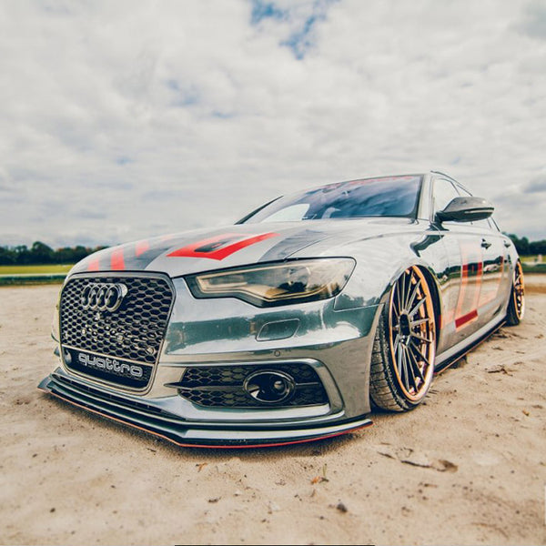 Audi - S6 / A6 C7 S Line (2 Splitters = 1 SET) (2011-2014): Maxton Front Racing Splitter