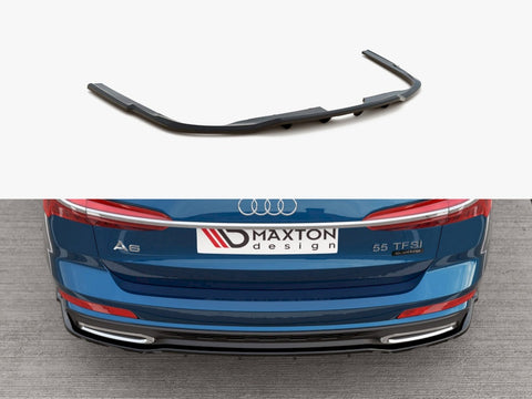 Audi - A6 S Line C8: Maxton Central Rear Splitter (Vertical Bars)