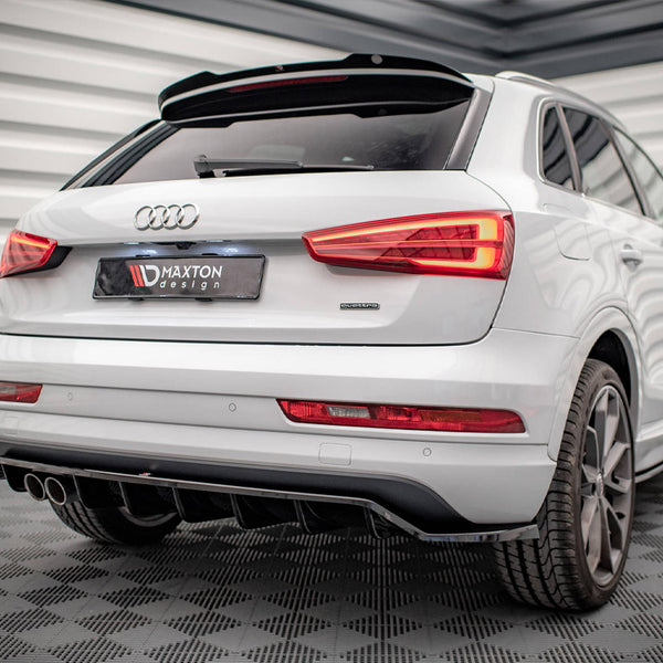 Audi - Q3 Sport 8U Facelift: Maxton Central Rear Splitter (Vertical Bars)