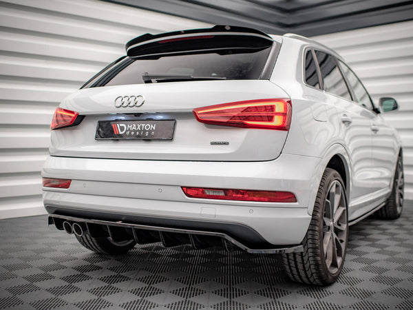 Audi - Q3 Sport 8U Facelift: Maxton Central Rear Splitter (Vertical Bars)