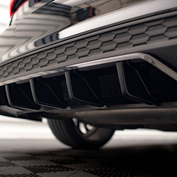 Audi - A3 S Line Sedan 8Y: Maxton Central Rear Splitter (Vertical Bars)