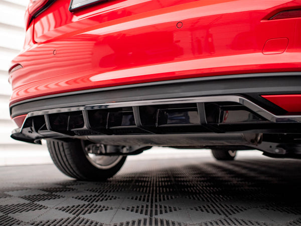 Audi - A3 Sportback 8Y: Maxton Central Rear Splitter (Vertical Bars)