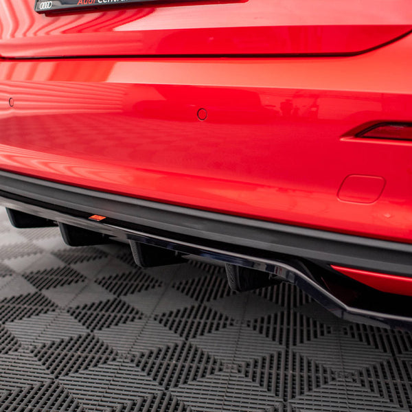 Audi - A3 Sportback 8Y: Maxton Central Rear Splitter (Vertical Bars)