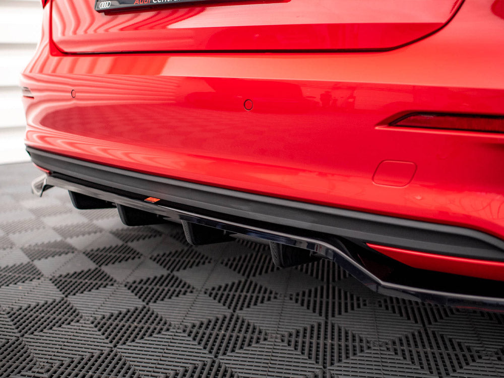 Audi - A3 Sportback 8Y: Maxton Central Rear Splitter (Vertical Bars)