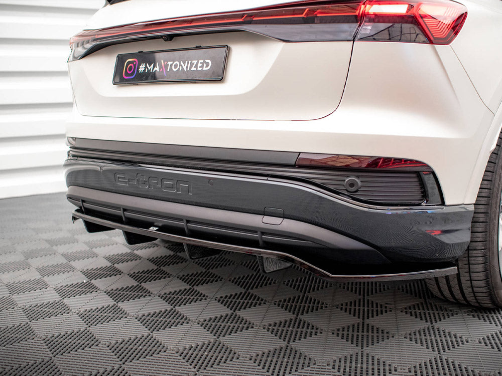 Audi - Q4 e-Tron Sportback MK1: Maxton Central Rear Splitter (Vertical Bars)