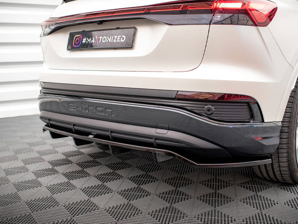 Audi - Q4 e-Tron Sportback MK1: Maxton Central Rear Splitter (Vertical Bars)