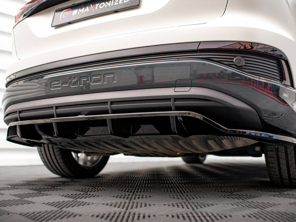 Audi - Q4 e-Tron Sportback MK1: Maxton Central Rear Splitter (Vertical Bars)