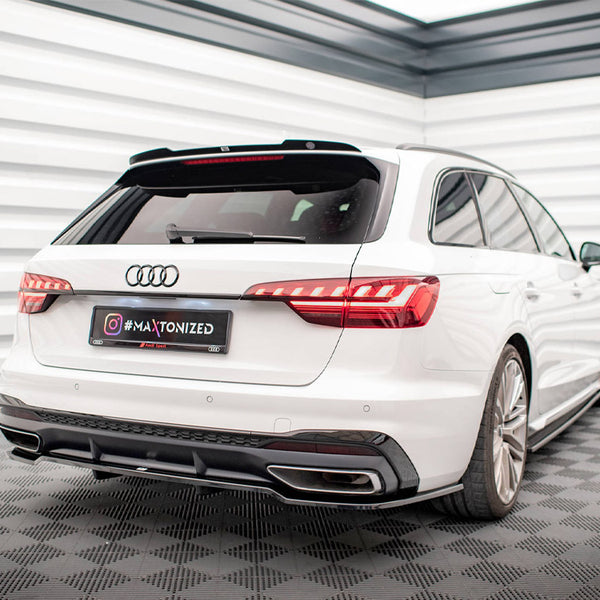 Audi - A4 S Line B9 Facelift: Maxton Central Rear Splitter (Vertical Bars)