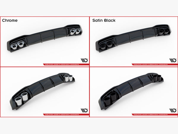 Audi - A3 S Line Sportback 8Y: Maxton Rear Diffuser + Exhaust Ends Imitation