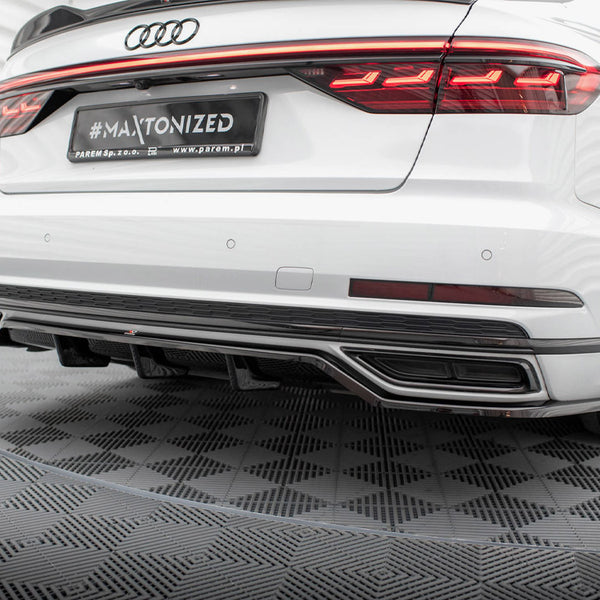 Audi - A8 S Line D5: Maxton Central Rear Splitter (Vertical Bars)