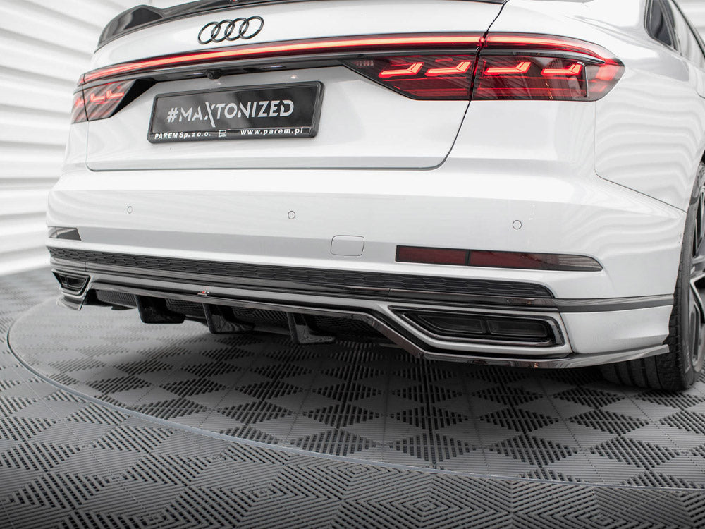 Audi - A8 S Line D5: Maxton Central Rear Splitter (Vertical Bars)