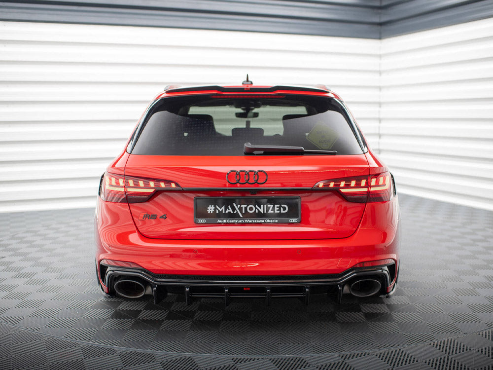 B9 Audi - RS4 B9 / B9 Facelift: Maxton Rear Diffuser – Carbon Accents