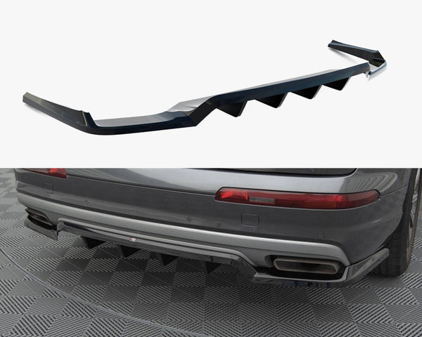 Audi - Q7 MK2: Maxton Central Rear Splitter (Vertical Bars)