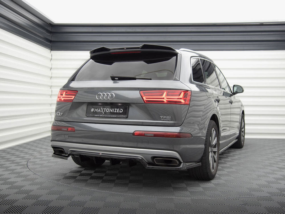 Audi - Q7 MK2: Maxton Central Rear Splitter (Vertical Bars)