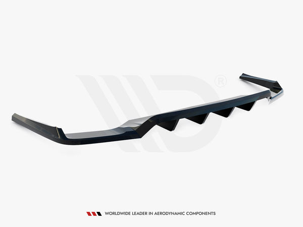 Audi - Q7 MK2: Maxton Central Rear Splitter (Vertical Bars)