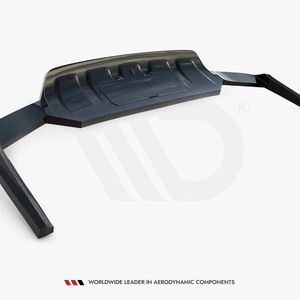 Audi - Q7 MK2: Maxton Central Rear Splitter (Vertical Bars)