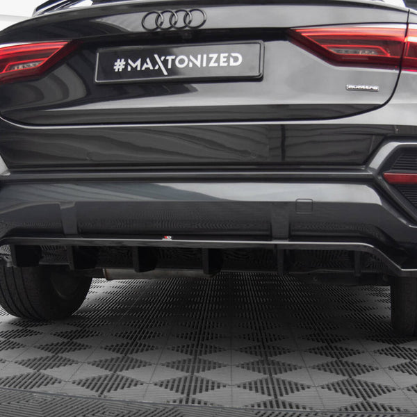 Audi - Q3 Sportback F3: Maxton Central Rear Splitter (Vertical Bars)