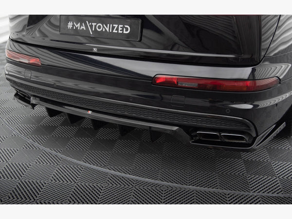 Audi - SQ7 MK2: Maxton Central Rear Splitter (Vertical Bars)