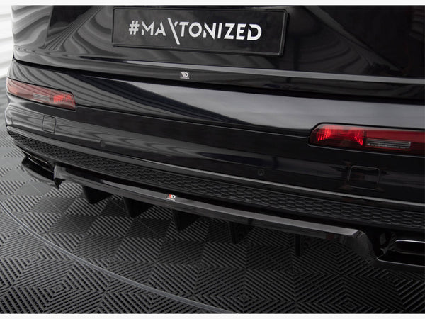 Audi - SQ7 MK2: Maxton Central Rear Splitter (Vertical Bars)