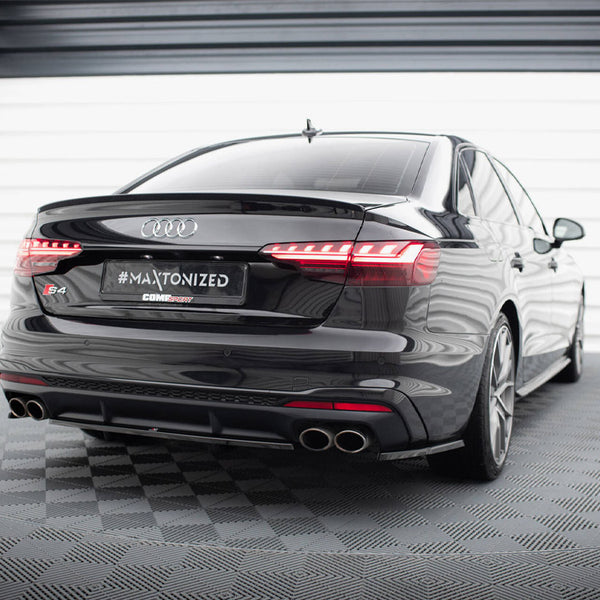 Audi - S4 B9 Facelift: Maxton Central Rear Splitter (Vertical Bars)