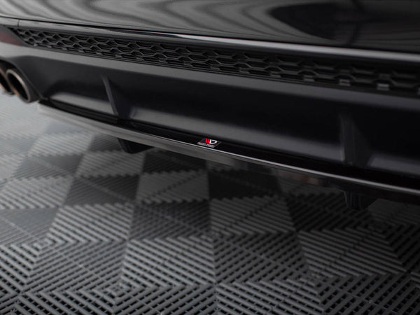 Audi - S4 B9 Facelift: Maxton Central Rear Splitter (Vertical Bars)