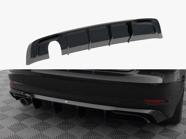 Audi - A3 Sportback 8V Facelift (Version with one exhaust tip on single side): Maxton Rear Diffuser