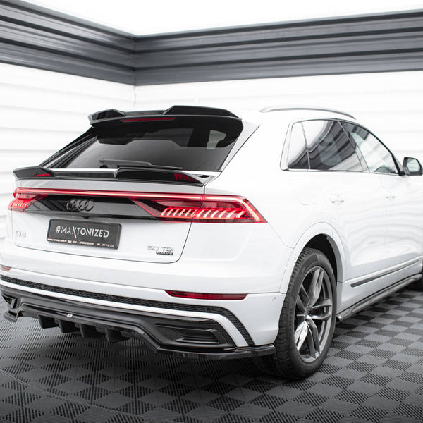 Audi - Q8 S Line MK1: Maxton Central Rear Splitter (Vertical Bars)