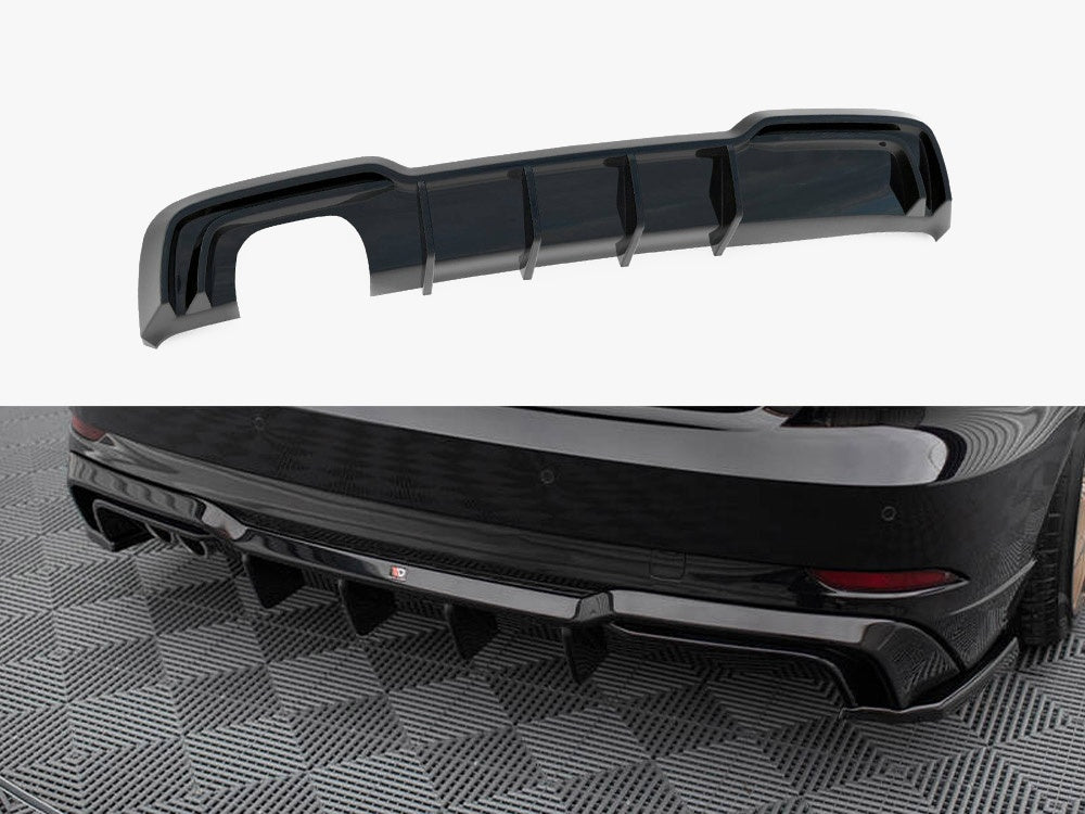 A3 - 8V Facelift: Gloss Black Maxton Dual Exhaust Diffuser 16-20