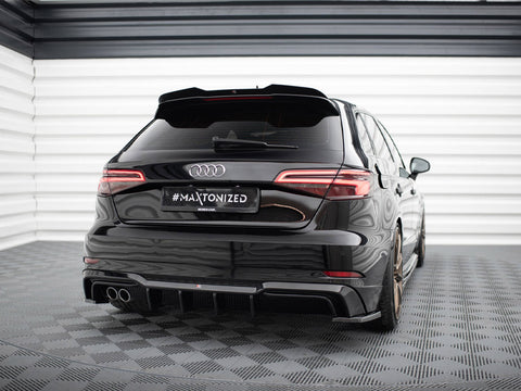 Audi - A3 S Line Hatchback 8V Facelift (Version with dual exhausts on one side): Maxton Rear Diffuser