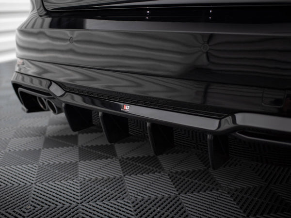 A3 - 8V Facelift: Gloss Black Maxton Dual Exhaust Diffuser 16-20