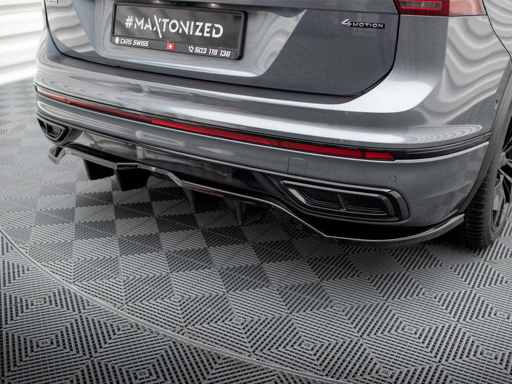 VW - Tiguan Allspace R Line MK2 Facelift: Maxton Rear Splitter (Vertical Bars)
