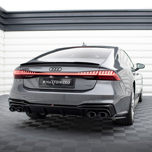 Audi - A7 S Line C8 / S7 C8 / C8 Facelift / S7 Facelift: Maxton Rear Diffuser + Exhaust Ends Imitation