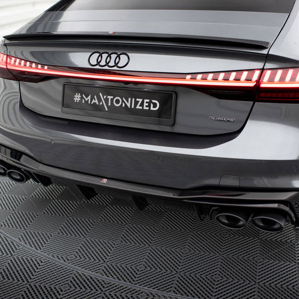 Audi - A7 S Line C8 / S7 C8 / C8 Facelift / S7 Facelift: Maxton Rear Diffuser + Exhaust Ends Imitation