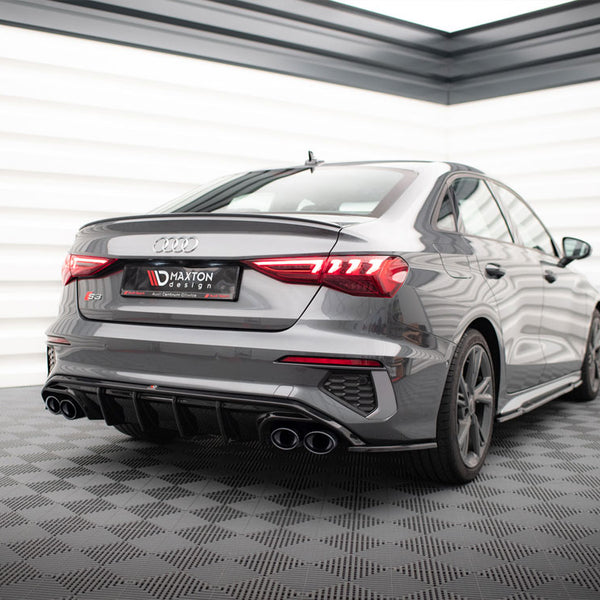 Audi - A3 S Line Sedan 8Y: Maxton Rear Diffuser + Exhaust Ends Imitation