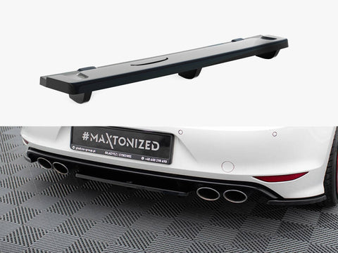 VW - Golf R MK7: Maxton Central Rear Splitter (Vertical Bars)