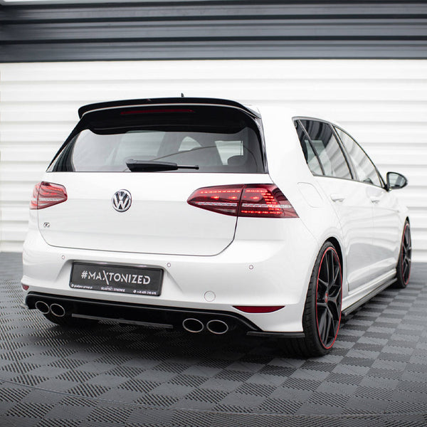 VW - Golf R MK7: Maxton Central Rear Splitter (Vertical Bars)
