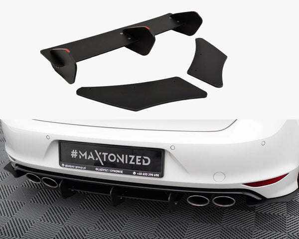 VW - Golf R MK7 Hatchback: Maxton Rear Diffuser; Rear Side Splitters