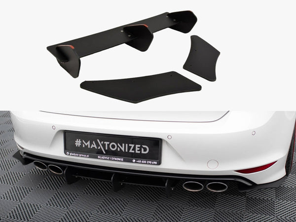 VW - Golf R MK7 Hatchback: Maxton Rear Diffuser; Rear Side Splitters