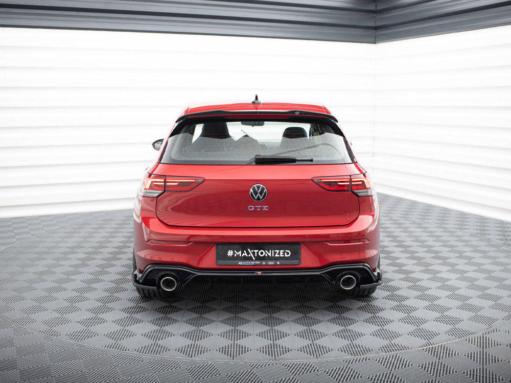 VW - Golf GTE / R Line MK8 / MK8 Facelift: Maxton Rear Diffuser + Exhaust Ends Imitation