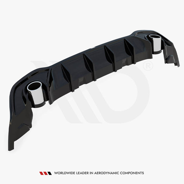 VW - Golf GTE / R Line MK8 / MK8 Facelift: Maxton Rear Diffuser + Exhaust Ends Imitation