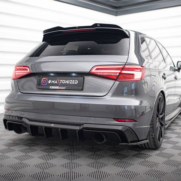 Audi - A3 S Line Sportback 8V Facelift (Version with single exhausts on both sides): Maxton Rear Diffuser
