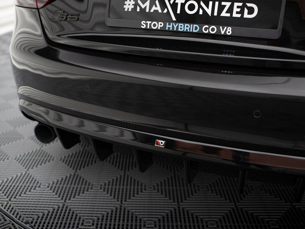 Audi - S5 / A5 S Line Coupe / Cabrio 8T (Version with single exhausts on both sides): Maxton Rear Diffuser
