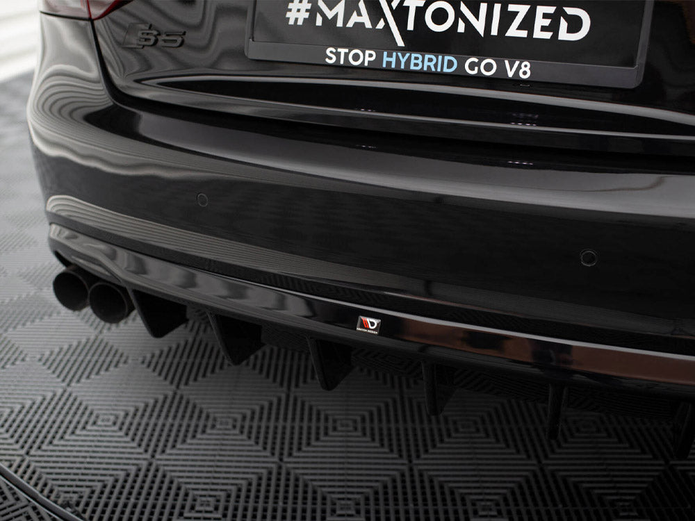 Audi - S5 / A5 S Line Coupe / Cabrio 8T (Single side dual exhaust version): Maxton Rear Diffuser