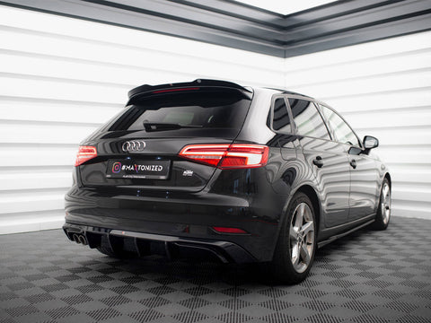 Audi - A3 Sportback 8V Facelift (Version with double exhaust tip): Maxton Rear Diffuser