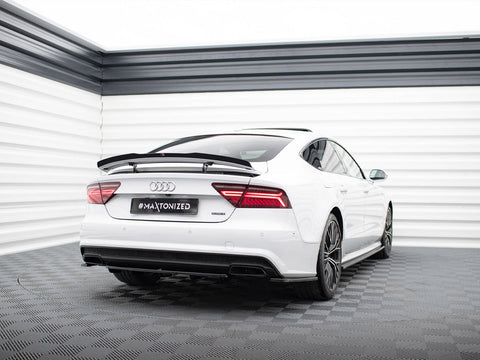 Audi - A7 S Line Facelift: Maxton Central Rear Splitter (Vertical Bars)