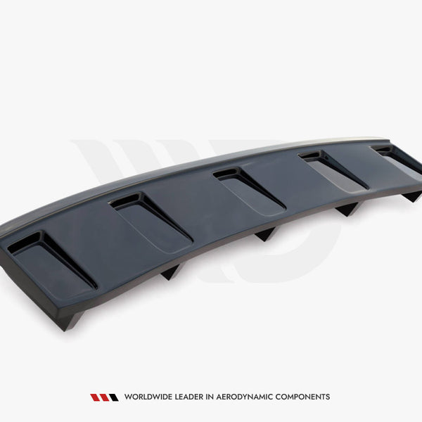 Audi - A7 S Line Facelift: Maxton Central Rear Splitter (Vertical Bars)